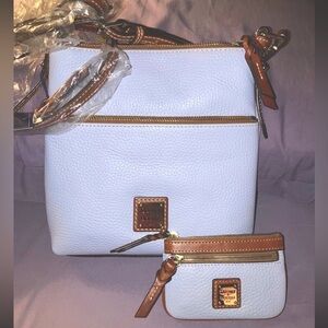 Dooney & Bourke glacier blue crossbody bag and coin purse